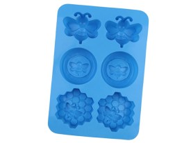 Molde silicona 6 jabones MIEL